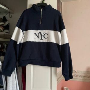 h&m neck zip up sweatshirt